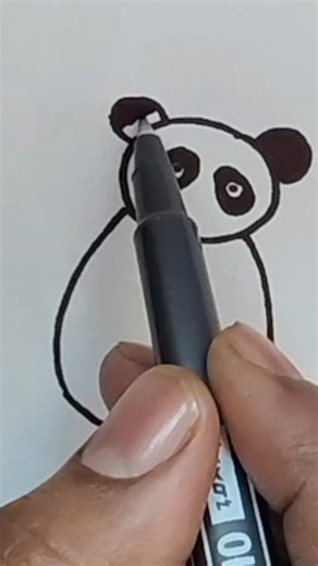 easy to draw a cute panda 🐼 drawing #drawing