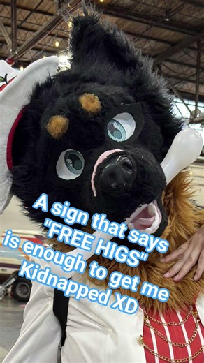 A sign that says "FREE HUGS" is enough to get me kidnapped #lol #furry