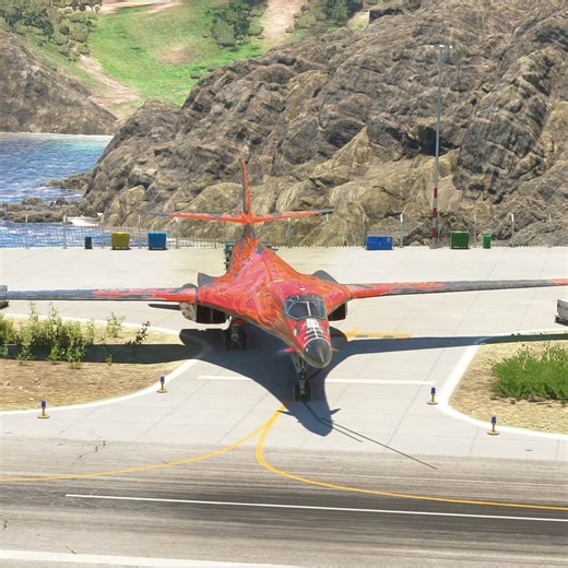 10K views · 160 reactions | Witness the incredible B-1B Lancer, a supersonic bomber, attempt a daring takeoff from a short runway in Microsoft Flight Simulator 2020! #MicrosoftFlightSimulator #aviationlovers #airplane #takeoff | 헕 헟 헔 헖 헞 ퟰ ퟮ ퟬ | Facebook