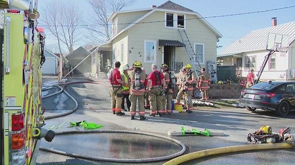 Lewiston garage and house fire closes road Friday afternoon