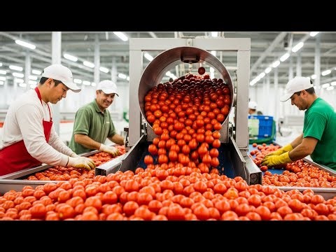 Inside the Machine: The Complete Tomato Canning & Processing Line