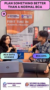 🚀 BCA in Data Science AI & ML vs. Plain BCA: What Experts Say! 🔍 Skills: Data-driven expertise for tech's future. 📈 Demand: High demand, endless opportunities. 🌐 Global: Universally valued skills. 💡 Innovation: Driving AI/ML innovation. 👥 Network: Connect with industry pros. 📚 Future: Secure tomorrows with data skills. Choose wisely. Opt for BCA in Data Science AI & ML. 🚀🌟 #ScopeGlobalSkillsUniversity #SGSUniversityBhopal #SGSU #BCADataScience #BCAAIandM #TNLPartnership #HandsOnLearning