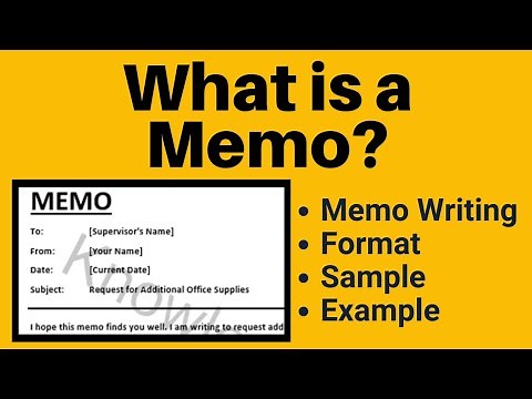 What is Memo Writing in English | What is Memorandum Writing in English | Format / Sample