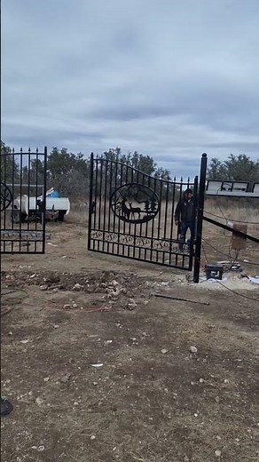 GreatBear 20' Steel Dual Swing Driveway Gate and Automatic Gate Opener.