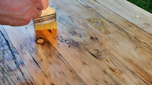 Oil and varnish for wood.Treating wood with oil or varnish.Painting and oiling wooden surfaces. Impregnation of wood with linseed oil. Protecting the wooden surface from damage.