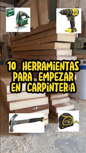 10 herramientas para empezar en carpintería #carpinteria #woodworking #madera