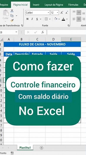 Financial Control Spreadsheet with Daily Balance in Excel