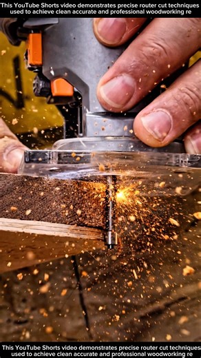 Precise Router Cut Techniques for Clean and Accurate Woodworking #shortvideo