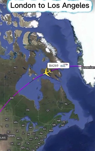 A nonstop flight from London to Los Angeles ✈️