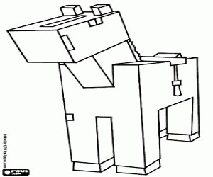 Minecraft Horse coloring page printable game