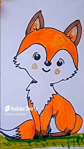 how to draw a cute fox easy step by step