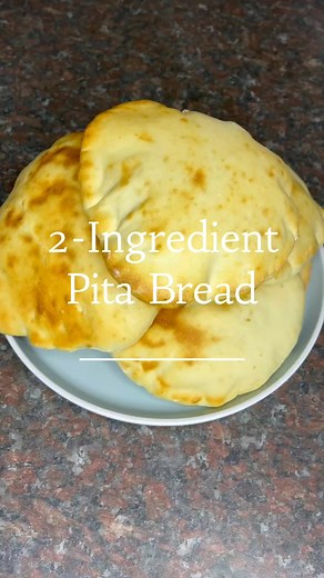 2-Ingredient Pita Bread Recipe | Easy & Quick Dinner Idea