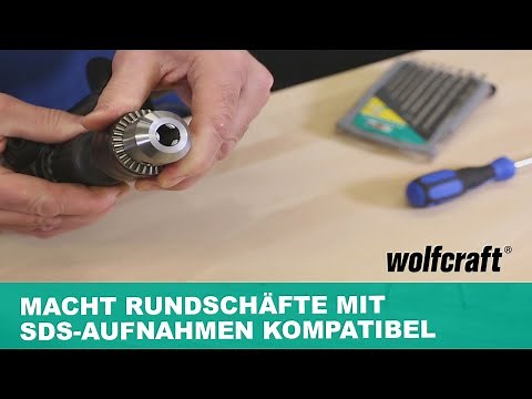 SDS-Plus Bohrfutter Set: Macht Rundschaftaufsätze mit SDS-Bohrhammermaschinen kompatibel | wolfcraft