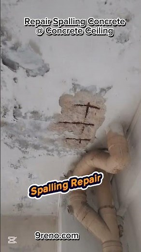 [9reno]Repair and treat spalling concrete for concrete ceiling Singapore