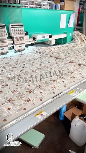 Multi Head Embroidery in Action | Beautiful Fabric Design Making Process