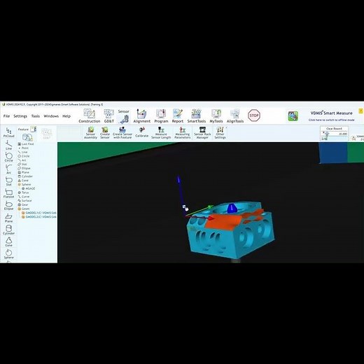VDMIS Setting the CAD Center of Rotation Short