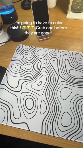 This oversized geometric design desk mat is technically a mouse pad, but it’s really a full desk mat that gives you tons of space to work, craft, or game. The clean white background with the black geometric pattern already looks sleek and modern on your desk—but if you’re anything like me and love to craft, this is just begging to be customized. I’m planning to color in the geometric design and turn it into a one-of-a-kind desk piece. If you’re creative, imagine the possibilities with markers or