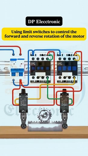 1.4M views · 9.1K reactions | Using limit switches to control the forward and reverse rotation of the motor... #DPElecctronic #Elecctronic #Electrical #fblifestyle #interiordesign #electricalwork #instagramreels #DPElecctronicfollow | 퐃퐏 퐄퐥퐞퐜퐜퐭퐫퐨퐧퐢퐜 | Facebook