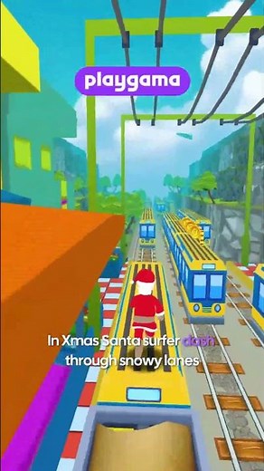 Santa’s WILDEST Christmas Run in Xmas Santa Surfer Running Game 🎅❄️