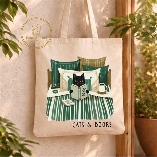 Grumpy Cat Books and Cats Tote Bag - Vintage Cat Reading Tote, Booklover Canvas Bag, Funny Cat Lover Gift - Etsy