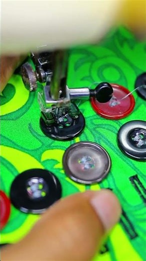 Step-by-Step Button Repair Using Manual Machine #SewingHowTo #DIY #Creative