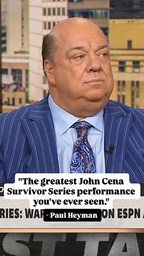 1.1M views · 22K reactions | ESPN First Take: Paul Heyman on what he expects from John Cena’s last Survivor Series 朗 Stream Survivor Series: WarGames this Saturday at 7 PM ET on the ESPN App  | Heyman Hustle | Facebook