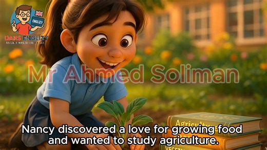 📚✨ Grade 9 – The School Garden Project – Chapter 5 ✨🌱 في الفصل الخامس من القصة، بنشوف إزاي فكرة صغيرة بقت مشروع كبير غيّر المدرسة كلها! 🌍💚 الحديقة ما كانتش مجرد مكان مليان ألوان وخضرة 🌸🌿، لكنها علمت الطلاب التعاون 🤝، المسؤولية ✅، وحب البيئة 🌎. نانسي 👩‍🌾 اكتشفت حبها للزراعة وبدأت تفكر في مستقبلها. نهى 🎨 زيّنت الحديقة برسوماتها وإلهمت زمايلها. أمل 💦 أثبتت إن الإصرار والتحدي يغيّر أي حاجة. وزينة 🌟 فهمت إن الصدق والثقة هما أساس القيادة الحقيقية. القصة مش بس عن حديقة… القصة عن تغيير حقيق