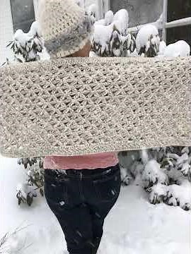 How to Crochet Pocket shawl with Fringe/ Flower of Life pocket shawl step by step