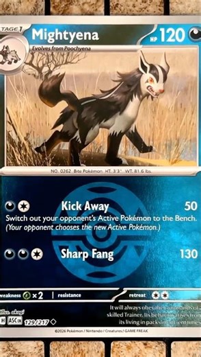 Mightyena (129/217 - Uncommon Reverse) - Mega Evolution: Ascended Heroes - Pokemon TCG