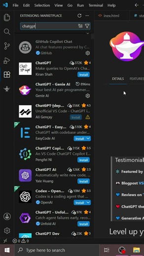 🔥How to Use ChatGPT in VS Code #viral #coding #python #vscode #extension #chatgpt
