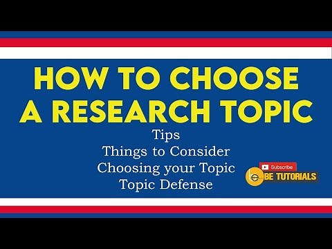 How to Choose a Research Topic