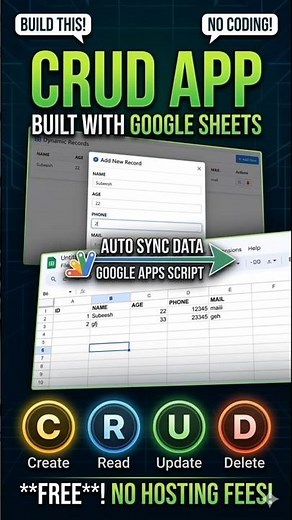 Build a Dynamic Web App with Google Sheets as Database (100% FREE)