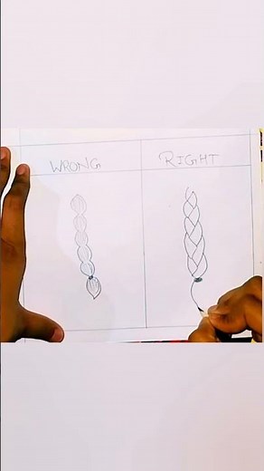 "Easy way to Draw Braided Hair"
