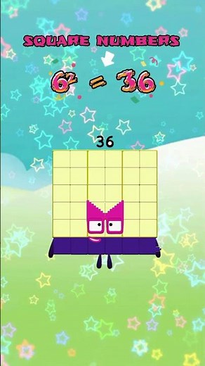 Square Numbers 1 to 10 #numberblocks #learntocount #mathforkids #educationalcorner #shorts
