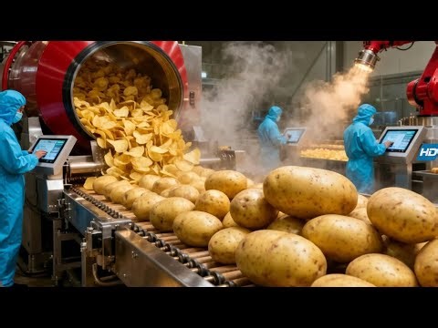 Inside the Pringles Factory: How Whole Potatoes Become Perfectly Stacked Chips | Full Process