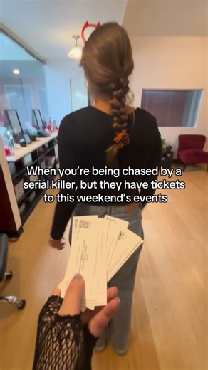 When you’re being chased by a serial killer but they have tickets to this weekends events…I’d stop too 🤡 From cemetery tours, vampire musicals, Halloween parties, and live music this weekend is PACKED with events! Check them out on our calendar 🤘 #halloweenevents #halloweenhumor #concerttickets #businesstrend #Portlandevents #seattleevents #eventsnearme #halloweenevents #halloweentrend | Ticket Tomato