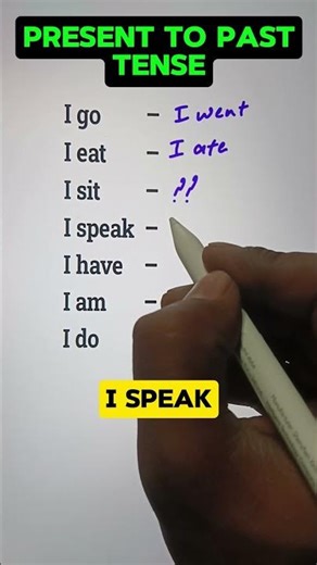 Present vs Past Tense 🧑‍🎓💯👍 #english #education