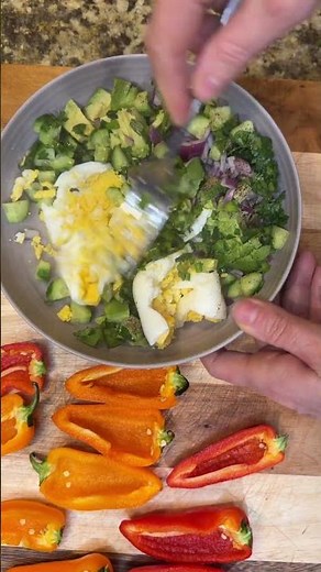 These Stuffed Mini Peppers Are Addictively Good 🤤 | Easy Healthy Snack Recipe