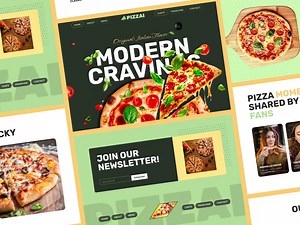Modern Pizza Restaurant Web Design - Food Delivery UI/UX Design