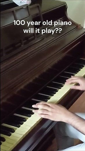 Tried playing a 100 year old Piano, this is how it went!! #piano#shorts #music#pianomusic#relaxing