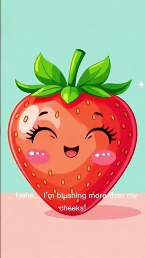 cute strawberry crying
