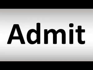 Admit Pronunciation
