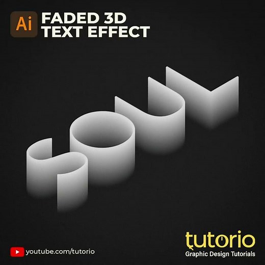 Soul Faded 3D Text Effect in Illustrator | Illustrator Tips and Tricks