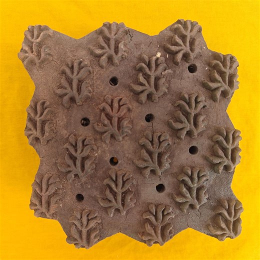 Vintage Hand Carved Indian Wood Stamps, Textile Block Floral - Etsy