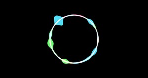 Waveform or audio spectrum. Circle sound visualization. Seamlessly loop sound equalizer with alpha channel