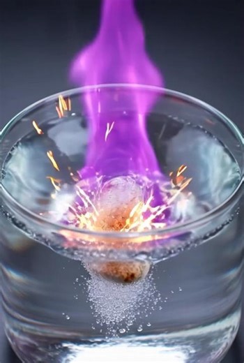 This Metal EXPLODES in Water 💥🔥 | Potassium Reaction #Shorts #Chemistry