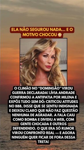 Climão exposto: Lívia Andrade detona Milena sem filtro