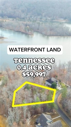 7.6K views · 11 reactions | Waterfront vacant property for sale in Tennessee for $60K. DM us for the property link. #fyp #reels #instadaily #realestate #tennessee #daily #property #properties #waterfront #nashville #land | Land Century | Facebook