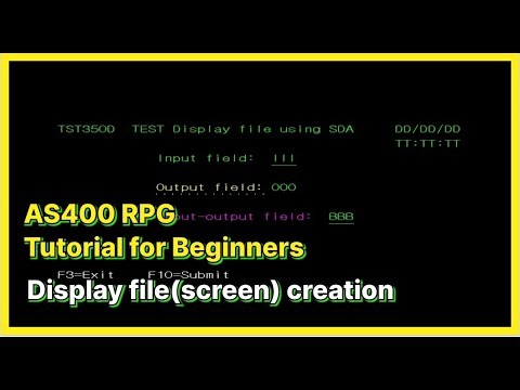How to create AS400 RPG Display file. AS400 RPG tutorial for beginners