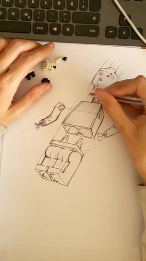 Exploded Lego Drawing Tutorial | Industrial Design Sketching